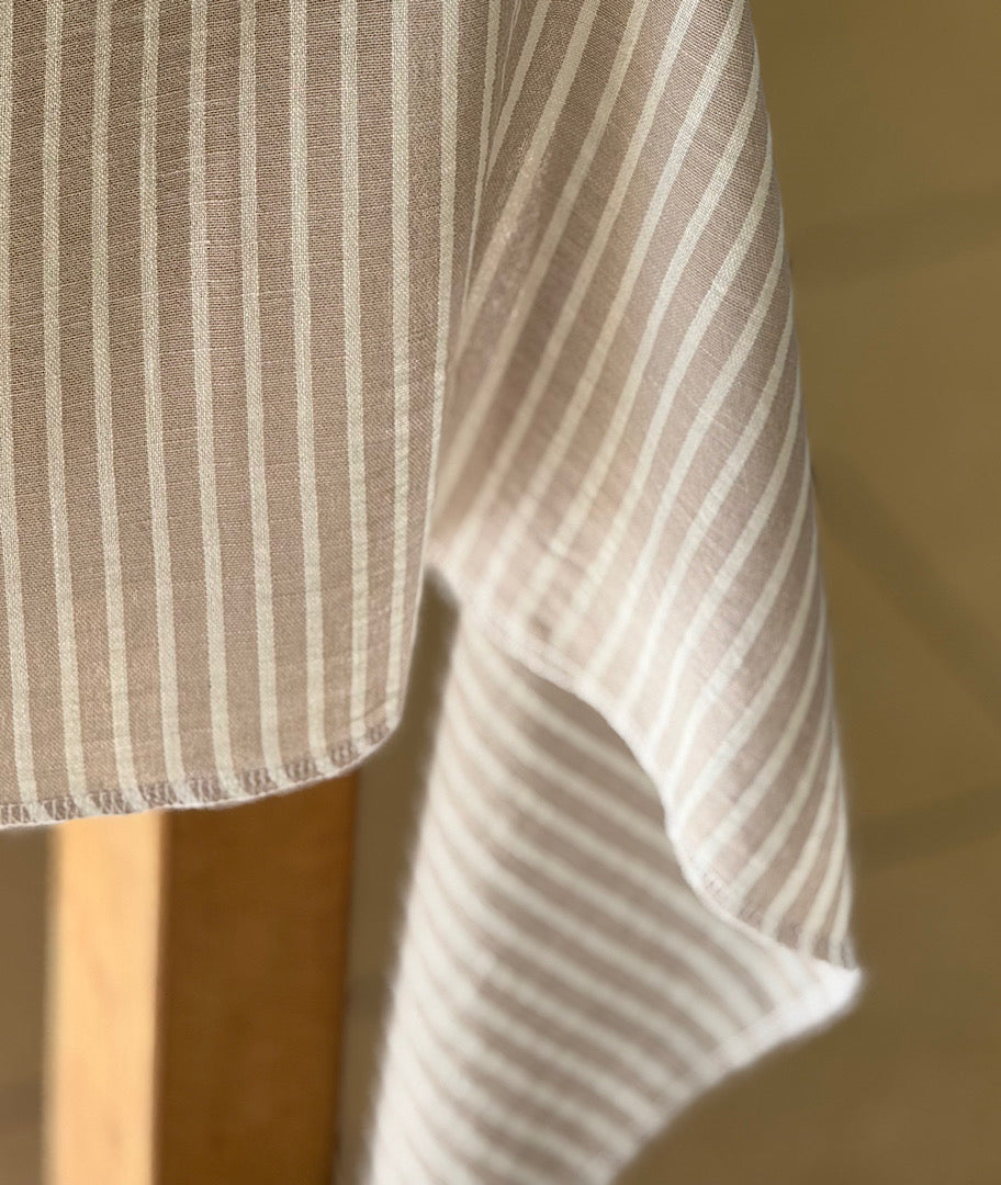 מפת פשתן פסים אוברלוק